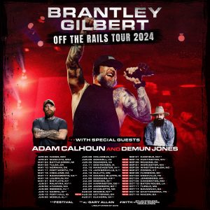 Brantley Gilbert OFF THE RAILS TOUR poster